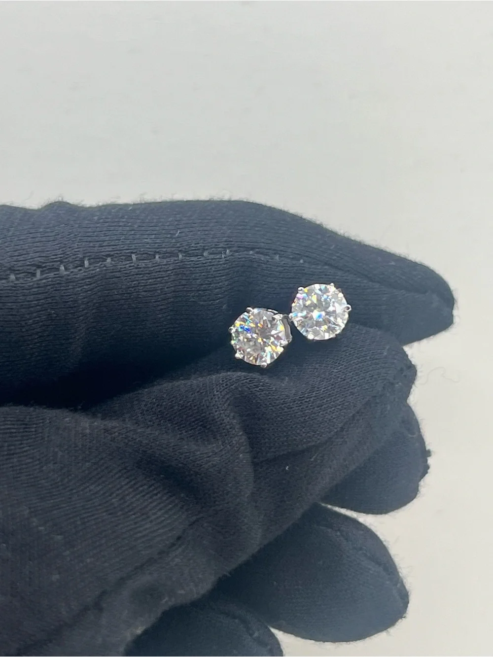 6.5mm Moissanite Stud Earrings